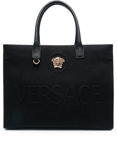 Versace La Medusa Canvas Shopper - Zwart