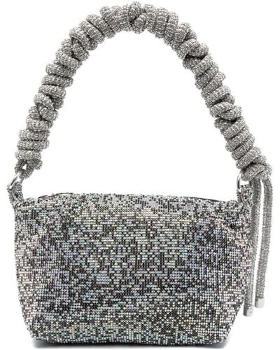 Kara Handtasche mit Kristallen - Grau