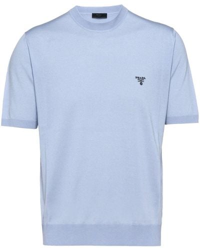 Prada ロゴ Tシャツ - ブルー