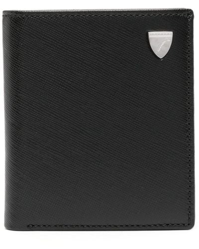Aspinal of London Logo-plaque Leather Wallet - Black