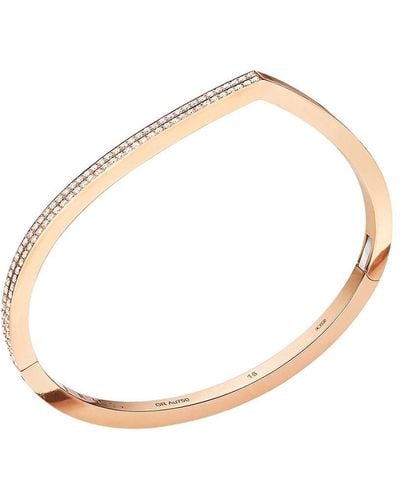 Repossi 18kt Rose Gold Antifer Pave Diamond Row Bracelet - Metallic