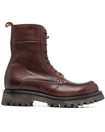 Moma 40mm Ridged Ankle Boots - Brown