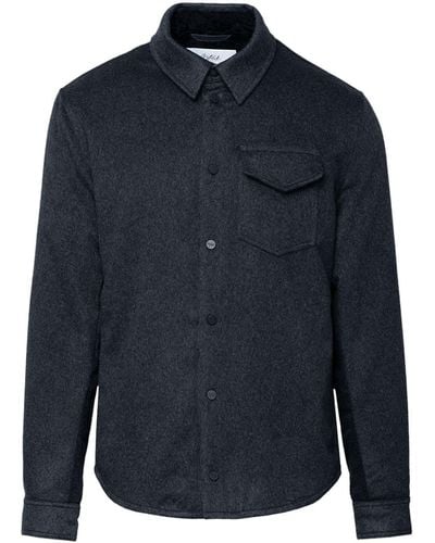 Aztech Mountain Lenado Padded Cashmere Shirt Jacket - Blue