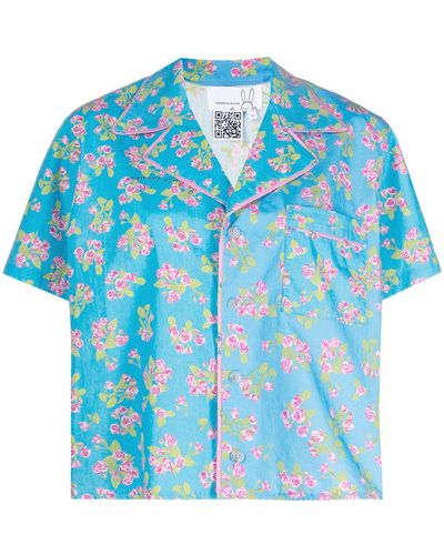 Natasha Zinko Camisa con estampado floral - Azul