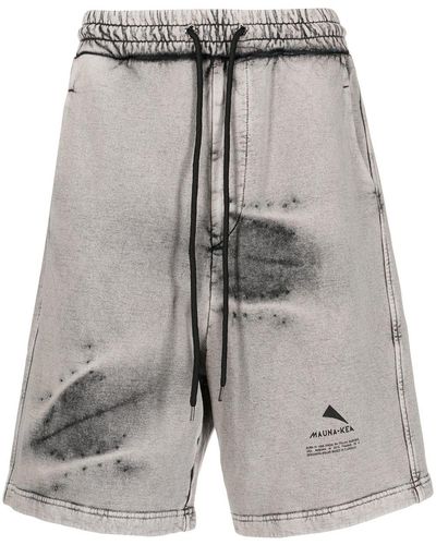 Mauna Kea Stonewashed Logo-print Shorts - Grey