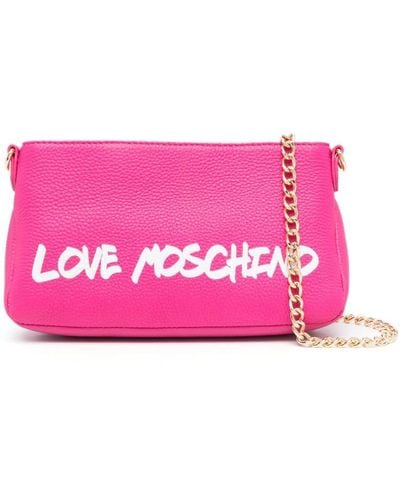 Love Moschino Logo-print Shoulder Bag - Pink