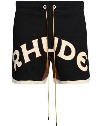 Rhude Shorts Met Logo - Zwart