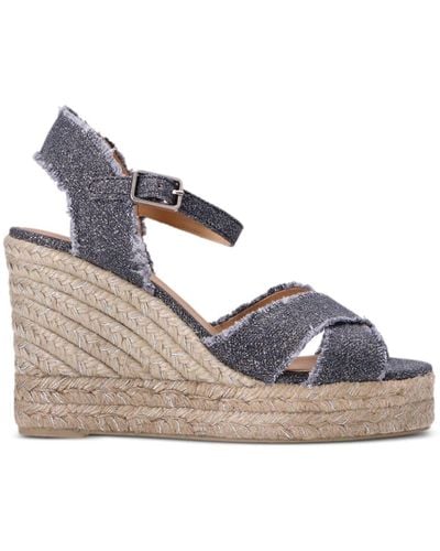 Castañer Bromelia Espadrille-Sandalen im Metallic-Look - Mettallic