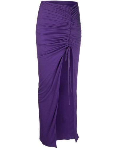 Concepto Ruched High-waisted Skirt - Purple