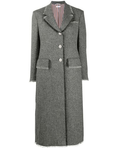 Thom Browne Rwb-stripe Coat - Gray