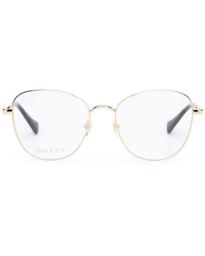 Gucci GG14180 スクエア眼鏡フレーム - ホワイト