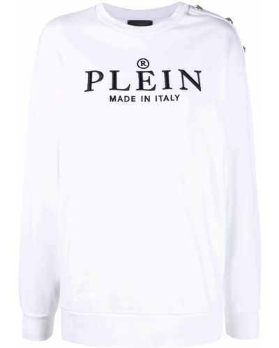 Philipp Plein Sweatshirt mit Logo-Print - Weiß
