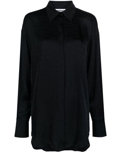 Moschino Camisa con logo estampado - Negro
