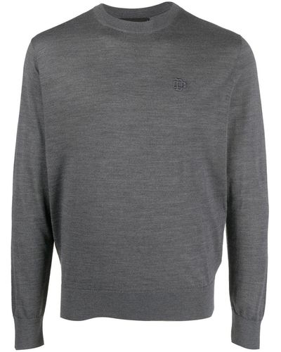DSquared² Long-sleeved Virgin Wool Sweater - Grey