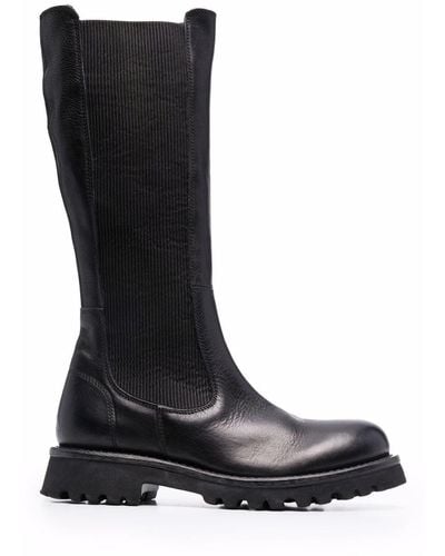 Moma Knee-length Leather Boots - Black