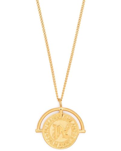Palm Angels Chevalier Monogram Necklace - Metallic