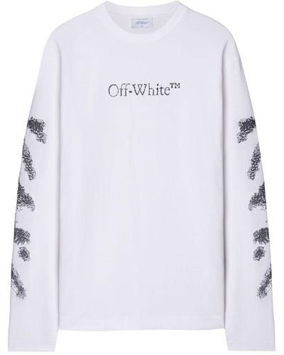 Off-White c/o Virgil Abloh Diag-stripe Embroidered Sweatshirt - White