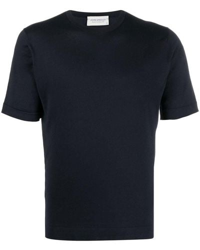 John Smedley Jersey-knit Cotton T-shirt - Blue