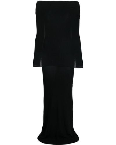 Balenciaga Gelaagde Maxi-jurk - Zwart