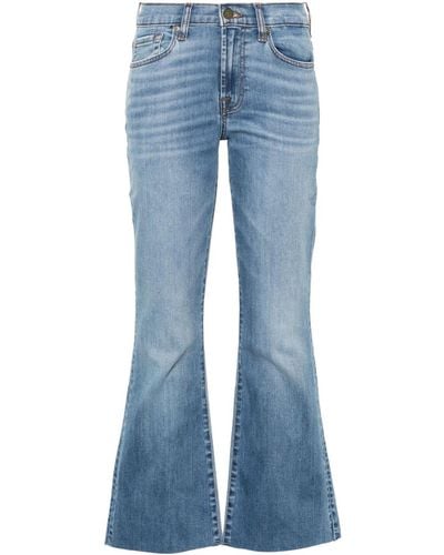 7 For All Mankind Halbhohe Cropped-Jeans - Blau