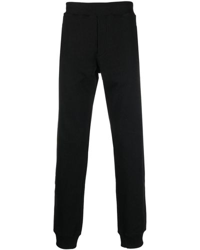 Just Cavalli Pantalon de jogging en coton à logo imprimé - Noir