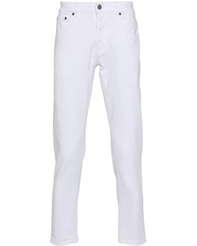 Dondup Tapered-Jeans mit Logo-Print - Weiß