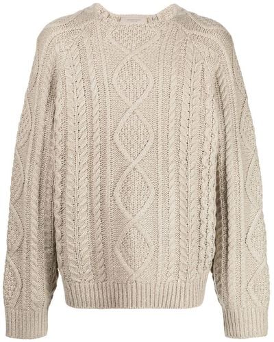 Fear Of God Cable-knit Long-sleeved Jumper - Natural