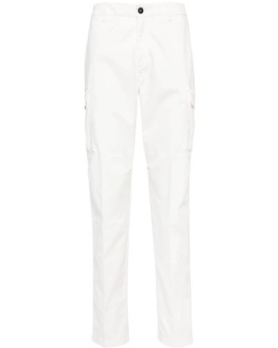 Eleventy Tapered-leg Cargo Trousers - White