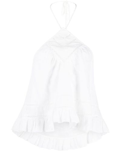Isabel Marant Lisio Cotton Blend Top - White
