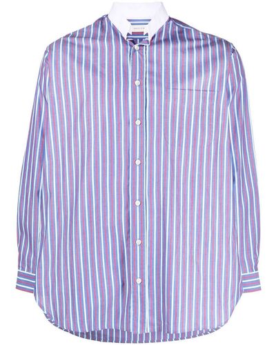 Mackintosh Roma Striped Shirt - Blue