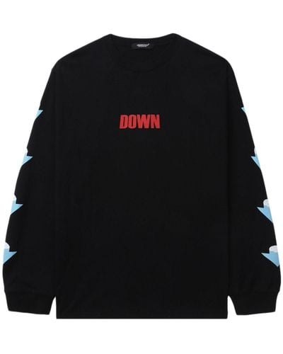 Undercover T-shirt en coton à slogan imprimé - Noir