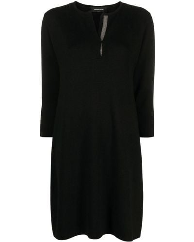 Fabiana Filippi Wool Short Dress - Black