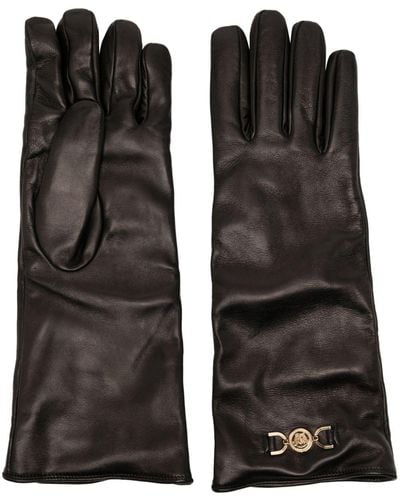 Versace Leren Handschoenen - Zwart