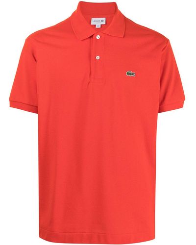 Lacoste Klassisches Poloshirt mit Logo-Patch - Rot