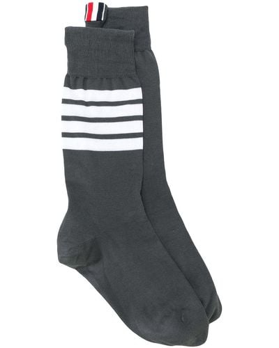 Thom Browne 4-Bar stripe socks - Grau