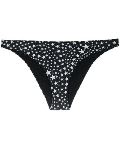 Stella McCartney Bikinihöschen mit Logo-Schild - Schwarz