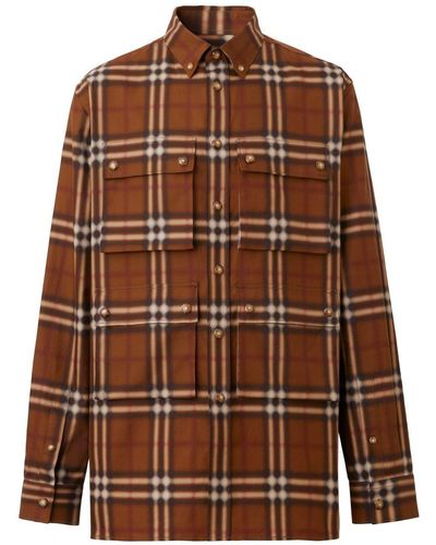 Burberry Blurred Check Shirt - Brown