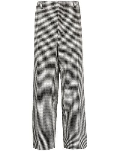 COOL T.M Houndstooth-pattern Straight Trousers - Black
