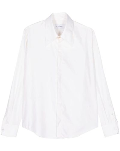 Canaku Camisa con diseño entrelazado - Blanco