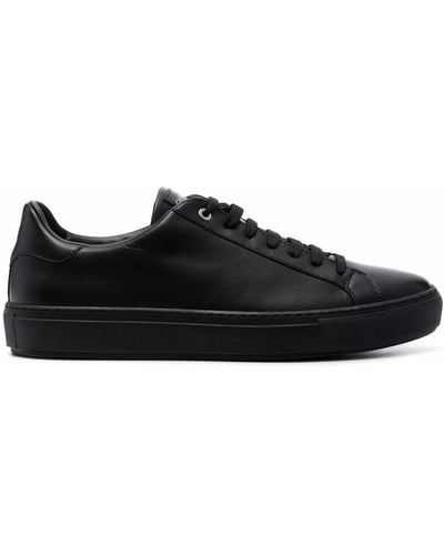 Canali Low-top Leather Sneakers - Black
