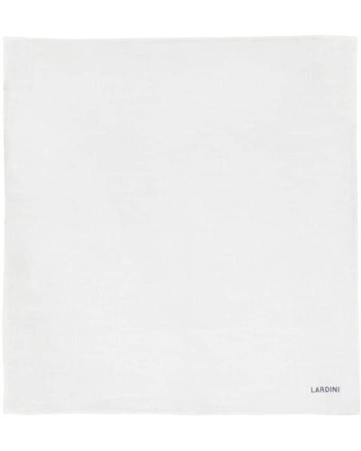 Lardini Einstecktuch aus Leinen - Weiß