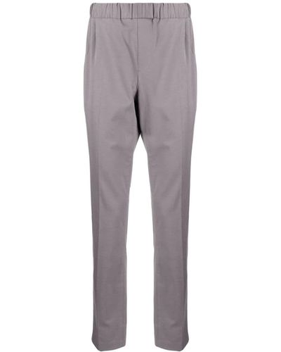 PAIGE Straight-leg Elasticated-waist Pants - Gray