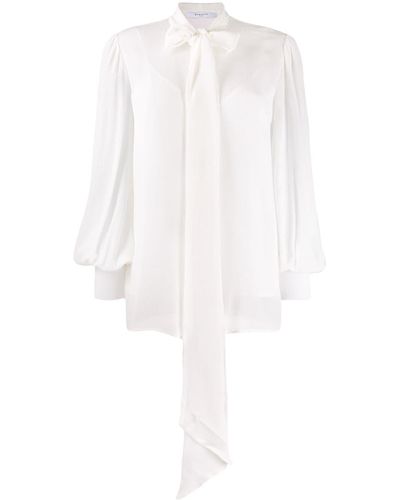 Givenchy Blusa con collo lavallière - Bianco