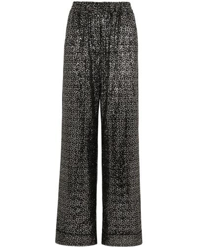 Dolce & Gabbana Pantalones anchos con lentejuelas - Gris