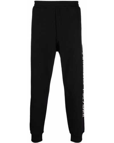 Alexander McQueen Pantalones de chándal slim - Negro
