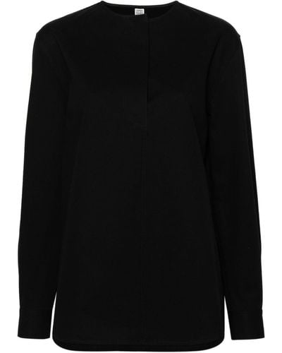 Totême ノーカラーシャツ - ブラック