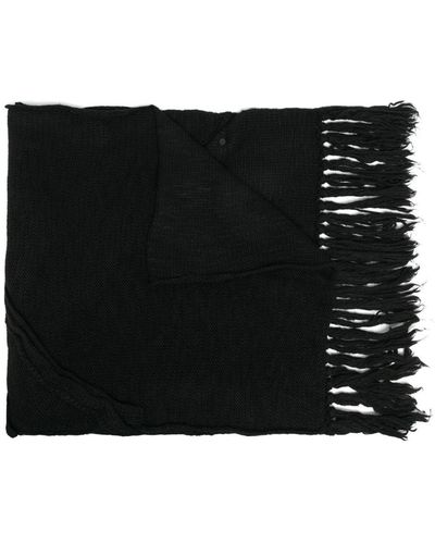 Yohji Yamamoto Plain Stitch Knitted Scarf - Black