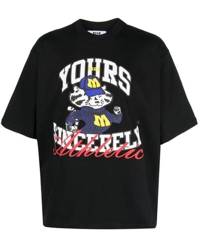 MSGM グラフィック Tシャツ - ブラック