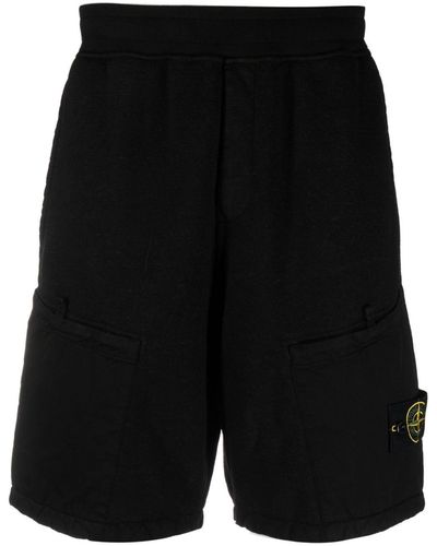 Stone Island Katoenen Bermuda Shorts - Zwart
