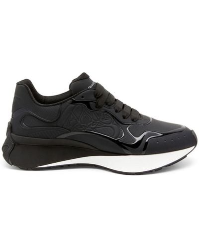 Alexander McQueen Sprint Runner Trainers In And White - Black
